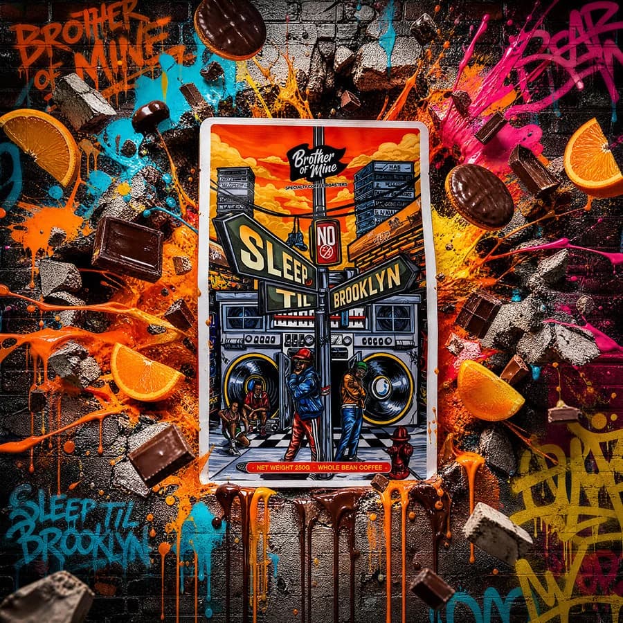 No Sleep Till Brooklyn dark chocolate and Jaffa coffee splash